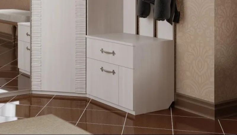 Вешалка "Элана" прихожая Бодега белая