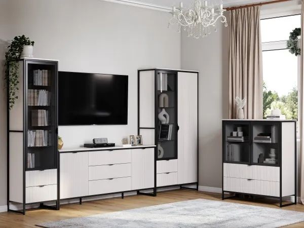 Шкаф 2 дв 2 ящ "Нора" гостиная Персидский жемчуг