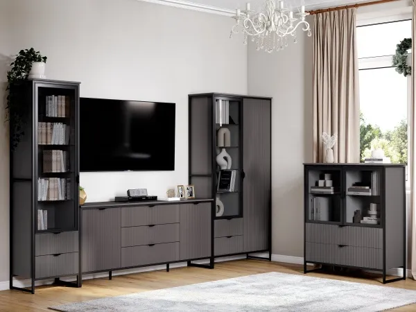 Шкаф 1 дв 2 ящ "Нора" гостиная