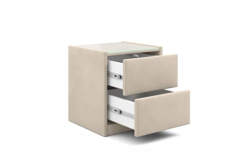 Тумба мягкая "Аризона" Вариант 2 Мора бежевый