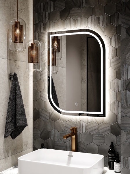 Зеркало навесное Z-17 с подсветкой вертикальное Зеркало навесное Z-17 с подсветкой вертикальное