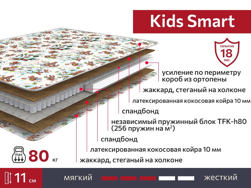 Матрас Kids Smart 800х1800